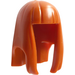 LEGO Dark Orange Long Hair with Straight Bangs (Rubber) (17346)