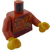 LEGO Dunkelorange Maharaja Lallu Torso mit Dark Orange Arme und Gelb Hände (973)