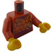 LEGO Mörk Orange Maharaja Lallu Kropp med Mörk Orange Vapen och Gul Händer (973 / 73403)