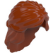 LEGO Dark Orange Mid-Length Hair with 2 Braids Tied at Back (59363)