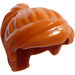 LEGO Dunkelorange Mittellanges Haar mit Pferdeschwanz und Lang Pony (18227 / 87990)