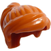 LEGO Dark Orange Mid-Length Hair with Ponytail and Long Bangs (18227 / 87990)
