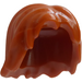 LEGO Donkeroranje Midden lengte Tousled Haar met midden scheiding (88283)