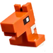 LEGO Dark Orange Minecraft Horse Head with White (25769 / 78786)