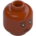 LEGO Dark Orange Minifigure Head with Decoration (Recessed Solid Stud) (3274)