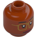 LEGO Dark Orange Minifigure Head with Decoration (Recessed Solid Stud) (3274)