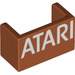 LEGO Donkeroranje Paneel 1 x 2 x 1 met gesloten Hoeken met ATARI logo (1397 / 23969)