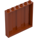 LEGO Dark Orange Panel 1 x 6 x 5 with Corrugation (23405)