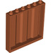 LEGO Dark Orange Panel 1 x 6 x 5 with Corrugation (23405)