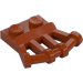 LEGO Dark Orange Plate 1 x 2 with Angled Bar Handles (92692)