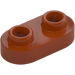 LEGO Dark Orange Plate 1 x 2 with Rounded Ends and Open Studs (35480)