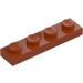 LEGO Mørk oransje Plate 1 x 4 (3710)