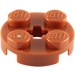 LEGO Dark Orange Plate 2 x 2 Round with Axle Hole (with &#039;+&#039; Axle Hole) (4032)