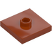 LEGO Dark Orange Plate 2 x 2 with Groove and 1 Center Stud (23893 / 87580)