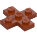 LEGO Donkeroranje Plaat 3 x 3 Kruis (15397)