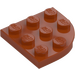 LEGO Dark Orange Plate 3 x 3 Round Corner (30357)