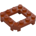 LEGO Dark Orange Plate 4 x 4 x 0.7 with Rounded Corners and 2 x 2 Open Center (79387)