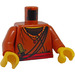 LEGO Mörk Orange Sherpa Sangye Dorje Kropp med Mörk Orange Vapen och Gul Händer (973 / 73403)