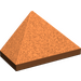 LEGO Donkeroranje Helling 1 x 2 (45°) Drievoudig met binnenbar (3048)