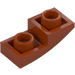 LEGO Mörk Orange Backe 1 x 2 Böjd Omvänd (24201)