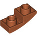 LEGO Donkeroranje Helling 1 x 2 Gebogen Omgekeerd (24201)