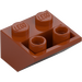 LEGO Donkeroranje Helling 2 x 2 (45°) Omgekeerd met platte afstandsring eronder (3660)