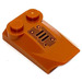 LEGO Orange sombre Pente 2 x 3 x 0.7 Incurvé avec Aile avec Grille et Rivet La gauche Autocollant (47456)
