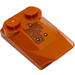 LEGO Orange sombre Pente 2 x 3 x 0.7 Incurvé avec Aile avec Rivets et Rust (La gauche) Autocollant (47456)