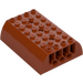 LEGO Mörk Orange Backe 6 x 8 x 2 Böjd Dubbel (45411 / 56204)