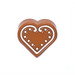 LEGO Dark Orange Tile 1 x 1 Heart with Cookie Decoration (39739)