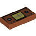 LEGO Dark Orange Tile 1 x 2 with Radio with Groove (3069 / 23080)