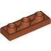 LEGO Donkeroranje Tegel 1 x 3 Omgekeerd met Gat (35459)