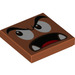 LEGO Dark Orange Tile 2 x 2 with Parachute Goomba Face Looking up with Groove (3068 / 80050)