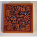 LEGO Dark Orange Tile 2 x 2 with Pixelated Circle Sticker with Groove (3068)