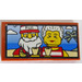 LEGO Dark Orange Tile 2 x 4 with Two Tourists on the Beach Sticker (87079)