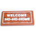 LEGO Dark Orange Tile 2 x 4 with &#039;WELCOME HO-HO-HOME&#039; Sticker (87079)