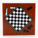 LEGO Dark Orange Tile 4 x 4 with Chessboard Sticker (1751)