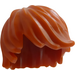 LEGO Donkeroranje Tousled Haar naar Links geveegd (18226 / 87991)