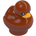 LEGO Dunkelorange Spielzeug-Ente mit Gelb Schnabel und Freckles (103359)