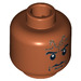 LEGO Dark Orange Ugha Warrior Head (Safety Stud) (3626 / 63411)