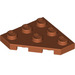 LEGO Donkeroranje Wig Plaat 3 x 3 Hoek (2450)