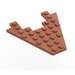 LEGO Dunkelorange Keil Platte 8 x 8 mit 3 x 4 Ausgeschnitten (6104)