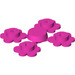 LEGO Dunkles Pink 4 Blume Heads auf Sprue (3742 / 56750)