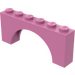 LEGO Dark Pink Arch 1 x 6 x 2 Thick Top and Reinforced Underside (3307)