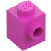 LEGO Dunkelpink Stein 1 x 1 mit Noppe auf Ein(e) Seite (87087)