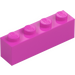 LEGO Tmavě růžová Kostka 1 x 4 (3010 / 6146)