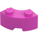 LEGO Dark Pink Brick 2 x 2 Round Corner with Stud Notch and Reinforced Underside (85080)