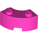 LEGO Dunkelpink Backstein 2 x 2 Runden Ecke mit Bolzenkerbe und verstärkter Unterseite (85080)