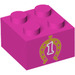 LEGO Dark Pink Brick 2 x 2 with &quot;1&quot; (3003 / 29808)