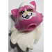 LEGO Dark Pink Cat Head with Long White Hair